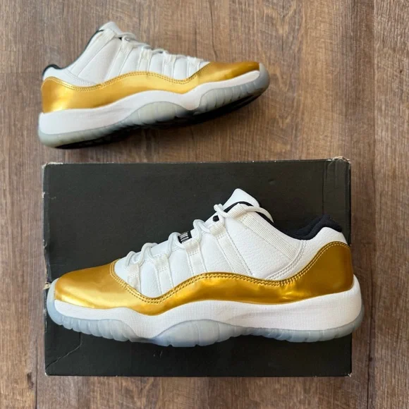 Air Jordan 11 XI Retro Low GS Closing Ceremony Gold White